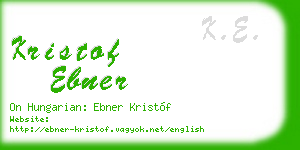kristof ebner business card